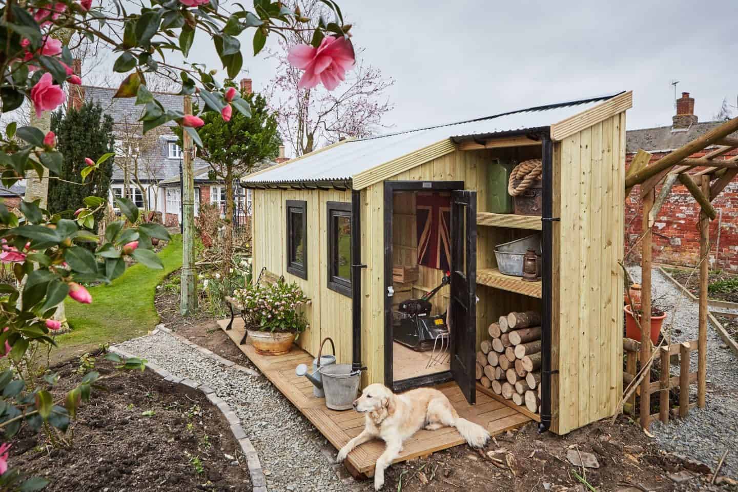 The-Posh-Shed-Company-Gardener-Shed-Three-Module-with-Shelving-1440×960